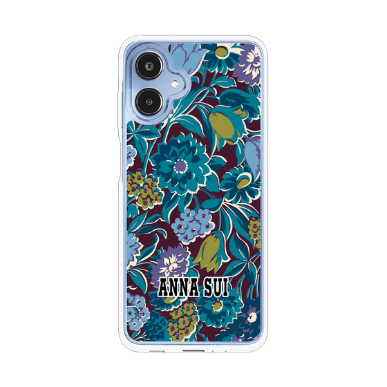 スリムプロテクションケース［ ANNA SUI - ガーデンフワラー - シアン ］