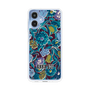スリムプロテクションケース［ ANNA SUI - ガーデンフワラー - シアン ］