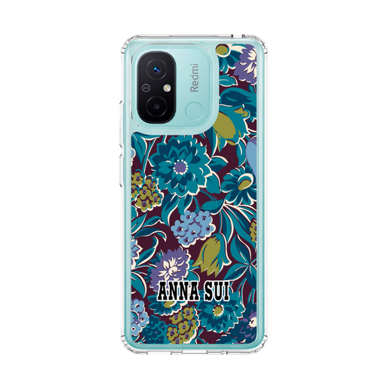 スリムプロテクションケース［ ANNA SUI - ガーデンフワラー - シアン ］