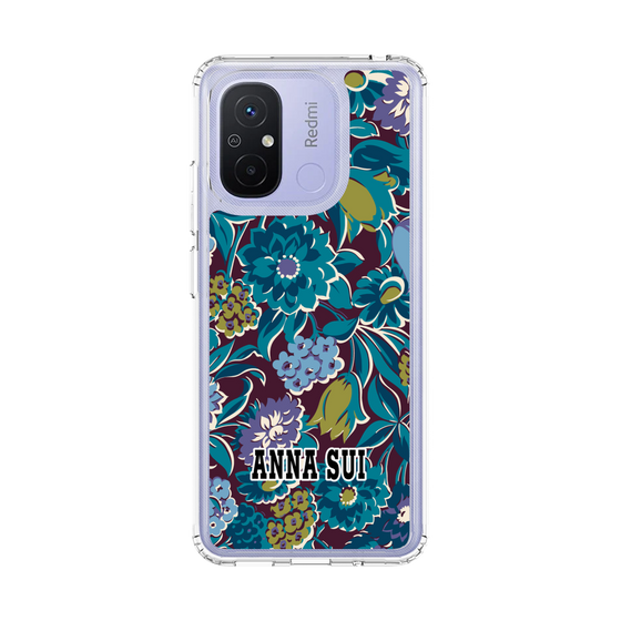 スリムプロテクションケース［ ANNA SUI - ガーデンフワラー - シアン ］