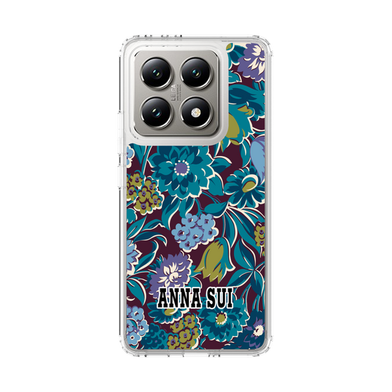 スリムプロテクションケース［ ANNA SUI - ガーデンフワラー - シアン ］