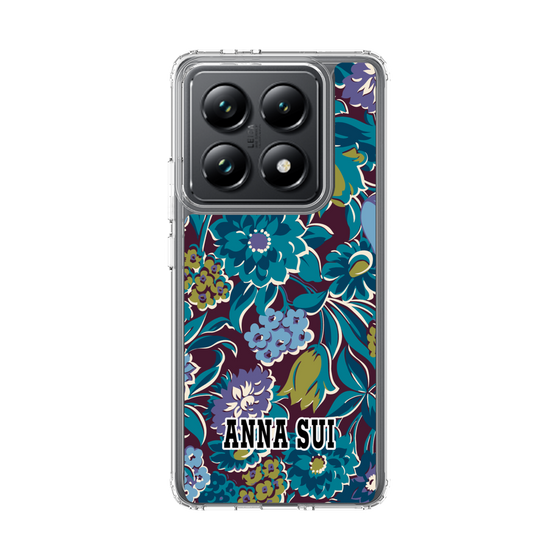 スリムプロテクションケース［ ANNA SUI - ガーデンフワラー - シアン ］