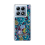 スリムプロテクションケース［ ANNA SUI - ガーデンフワラー - シアン ］