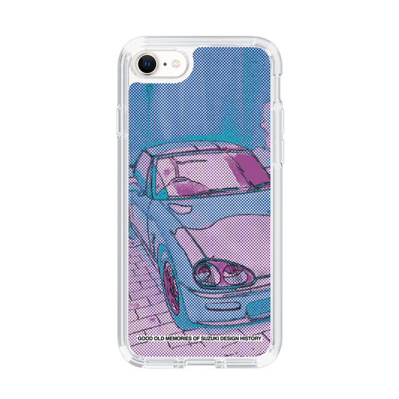 スリムプロテクションケース［ SUZUKI - CAPPUCCINO Halftone - Purple ］