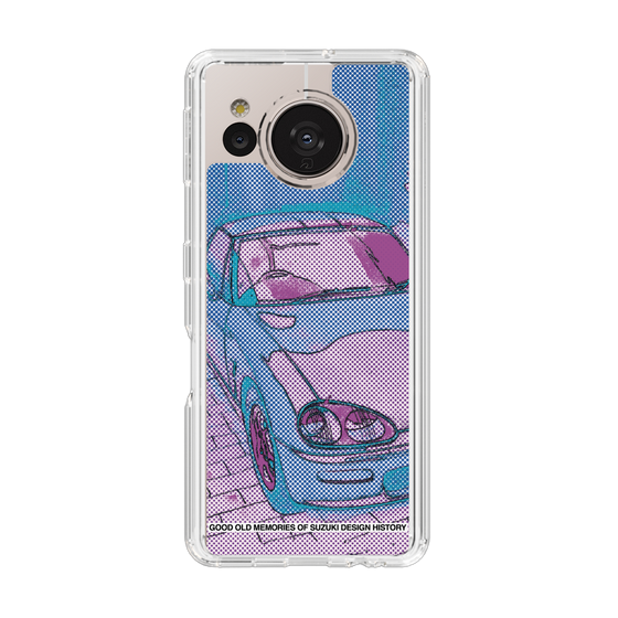 スリムプロテクションケース［ SUZUKI - CAPPUCCINO Halftone - Purple ］