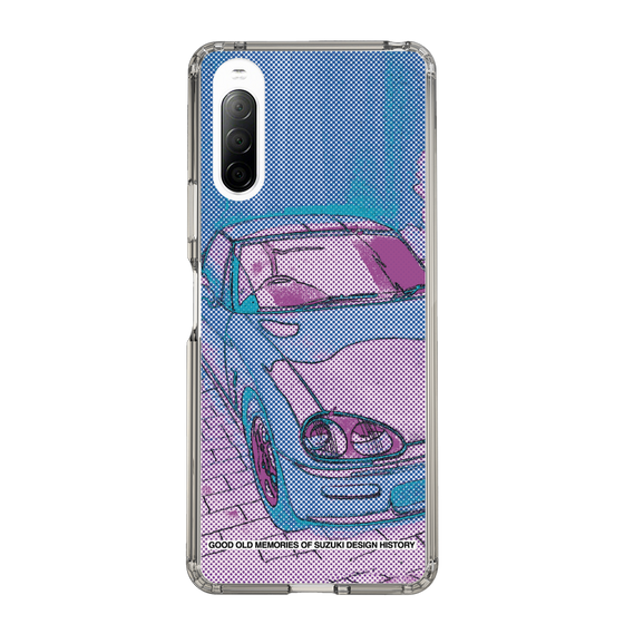 スリムプロテクションケース［ SUZUKI - CAPPUCCINO Halftone - Purple ］