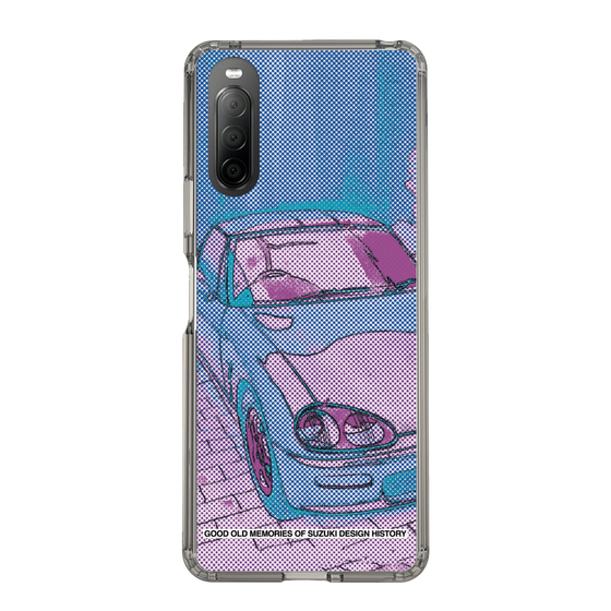 スリムプロテクションケース［ SUZUKI - CAPPUCCINO Halftone - Purple ］