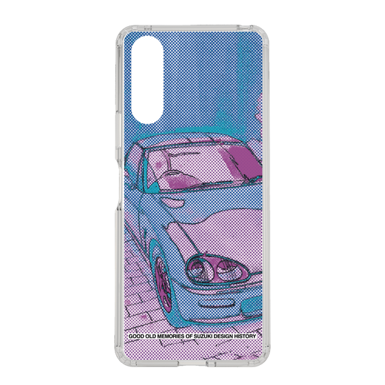 スリムプロテクションケース［ SUZUKI - CAPPUCCINO Halftone - Purple ］