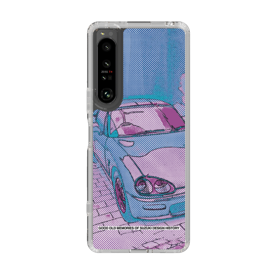 スリムプロテクションケース［ SUZUKI - CAPPUCCINO Halftone - Purple ］