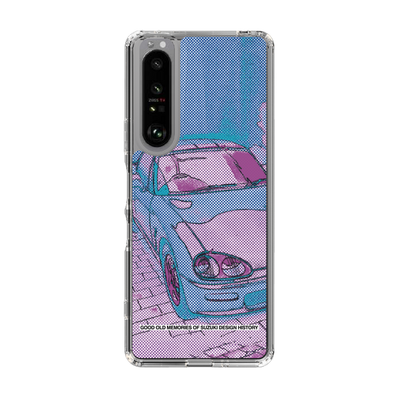 スリムプロテクションケース［ SUZUKI - CAPPUCCINO Halftone - Purple ］