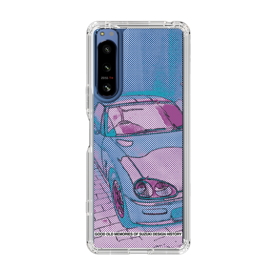 スリムプロテクションケース［ SUZUKI - CAPPUCCINO Halftone - Purple ］