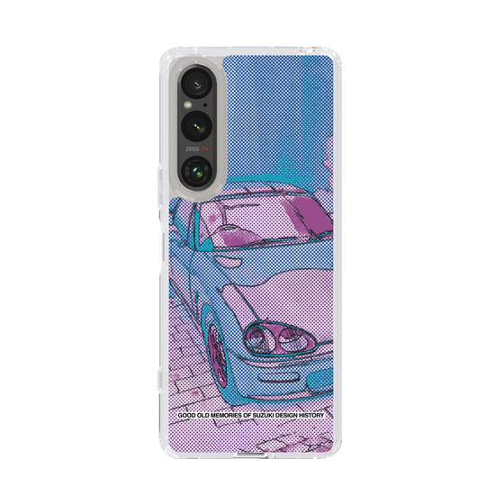 スリムプロテクションケース［ SUZUKI - CAPPUCCINO Halftone - Purple ］