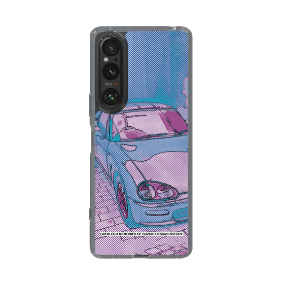 スリムプロテクションケース［ SUZUKI - CAPPUCCINO Halftone - Purple ］