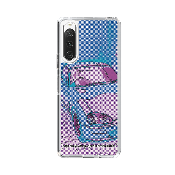 スリムプロテクションケース［ SUZUKI - CAPPUCCINO Halftone - Purple ］