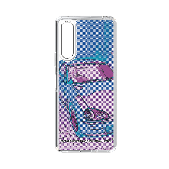 スリムプロテクションケース［ SUZUKI - CAPPUCCINO Halftone - Purple ］