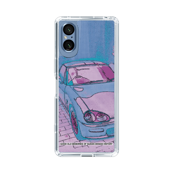 スリムプロテクションケース［ SUZUKI - CAPPUCCINO Halftone - Purple ］