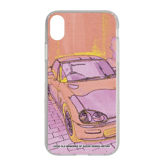 スリムプロテクションケース［ SUZUKI - CAPPUCCINO Halftone - Orange ］