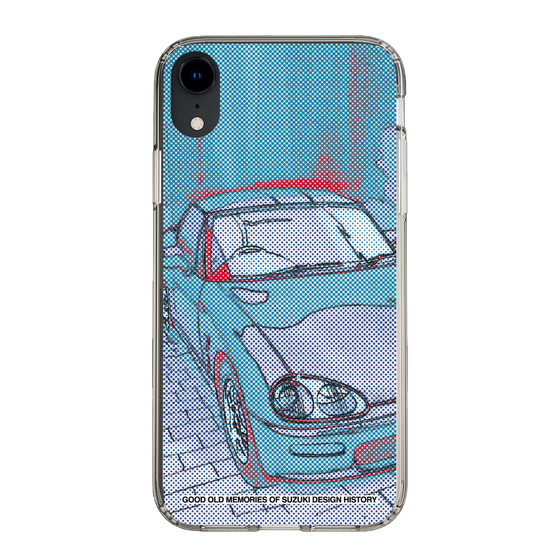 スリムプロテクションケース［ SUZUKI - CAPPUCCINO Halftone - Blue ］