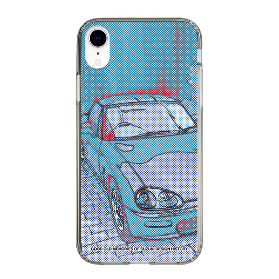 スリムプロテクションケース［ SUZUKI - CAPPUCCINO Halftone - Blue ］