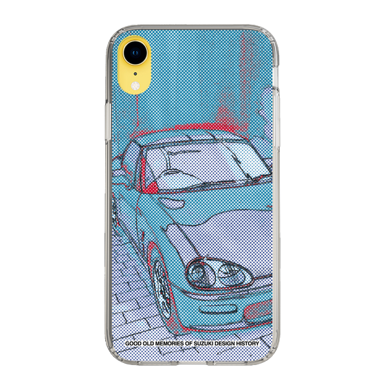 スリムプロテクションケース［ SUZUKI - CAPPUCCINO Halftone - Blue ］