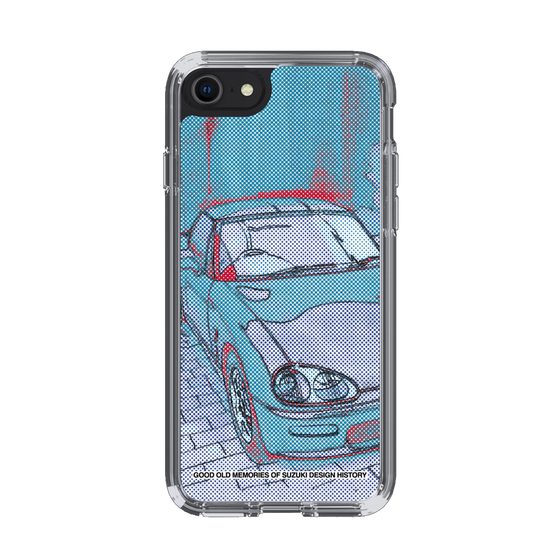 スリムプロテクションケース［ SUZUKI - CAPPUCCINO Halftone - Blue ］