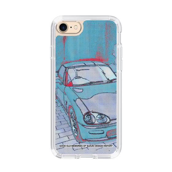 スリムプロテクションケース［ SUZUKI - CAPPUCCINO Halftone - Blue ］