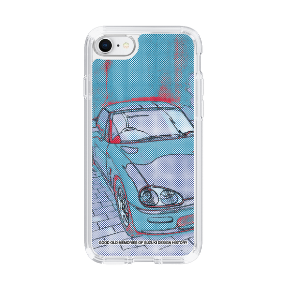 スリムプロテクションケース［ SUZUKI - CAPPUCCINO Halftone - Blue ］