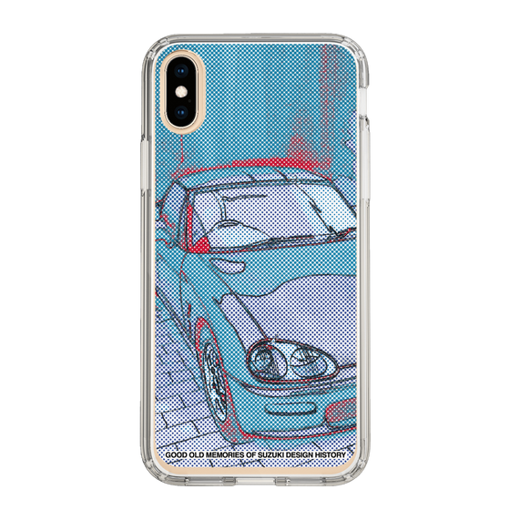 スリムプロテクションケース［ SUZUKI - CAPPUCCINO Halftone - Blue ］