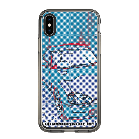 スリムプロテクションケース［ SUZUKI - CAPPUCCINO Halftone - Blue ］