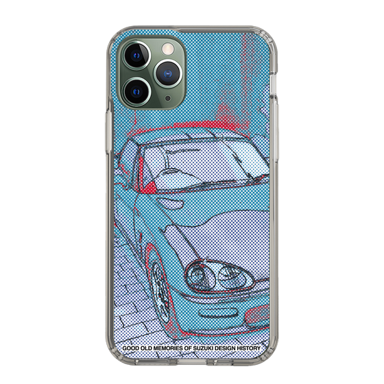 スリムプロテクションケース［ SUZUKI - CAPPUCCINO Halftone - Blue ］