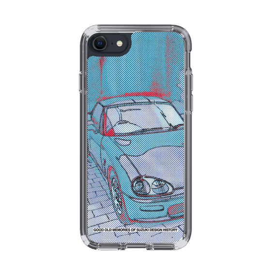 スリムプロテクションケース［ SUZUKI - CAPPUCCINO Halftone - Blue ］