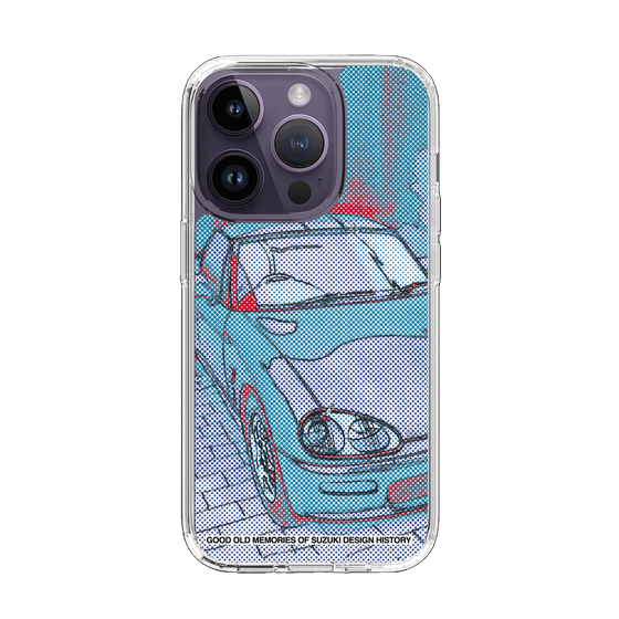 スリムプロテクションケース［ SUZUKI - CAPPUCCINO Halftone - Blue ］