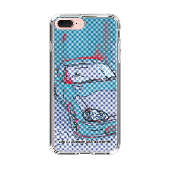 スリムプロテクションケース［ SUZUKI - CAPPUCCINO Halftone - Blue ］