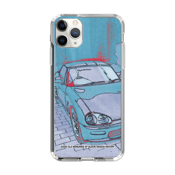 スリムプロテクションケース［ SUZUKI - CAPPUCCINO Halftone - Blue ］