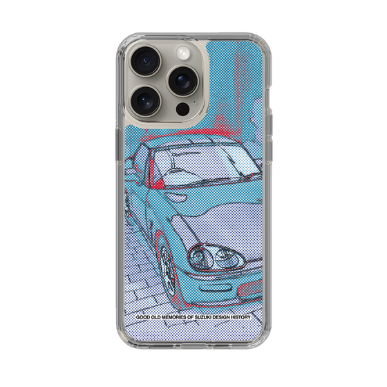 スリムプロテクションケース［ SUZUKI - CAPPUCCINO Halftone - Blue ］