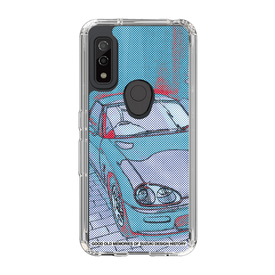 スリムプロテクションケース［ SUZUKI - CAPPUCCINO Halftone - Blue ］