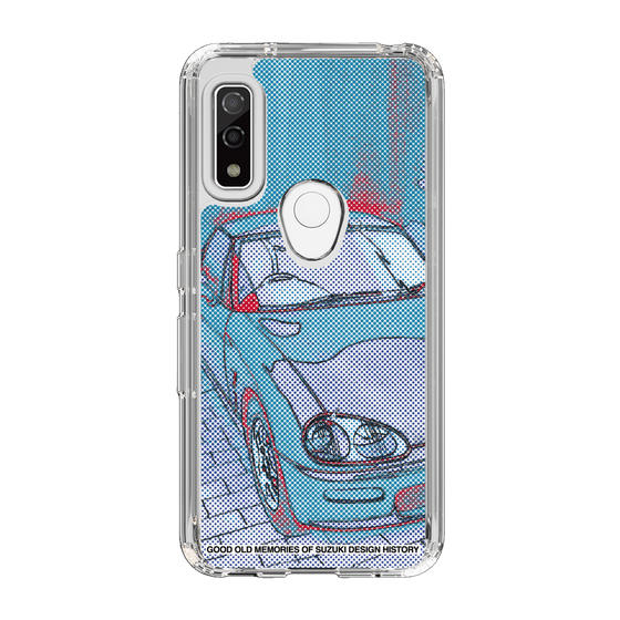 スリムプロテクションケース［ SUZUKI - CAPPUCCINO Halftone - Blue ］