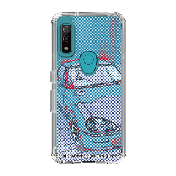 スリムプロテクションケース［ SUZUKI - CAPPUCCINO Halftone - Blue ］