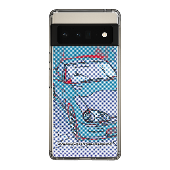 スリムプロテクションケース［ SUZUKI - CAPPUCCINO Halftone - Blue ］