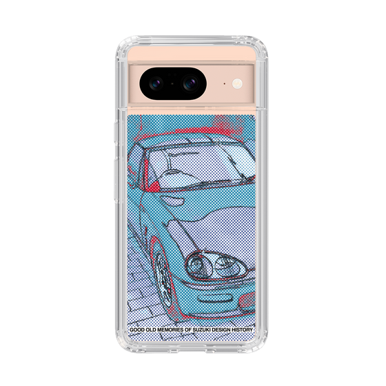 スリムプロテクションケース［ SUZUKI - CAPPUCCINO Halftone - Blue ］