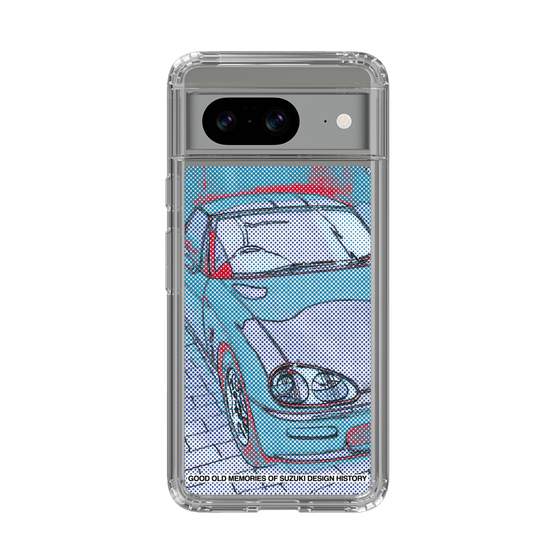 スリムプロテクションケース［ SUZUKI - CAPPUCCINO Halftone - Blue ］