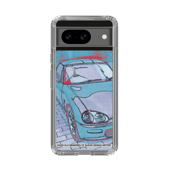 スリムプロテクションケース［ SUZUKI - CAPPUCCINO Halftone - Blue ］