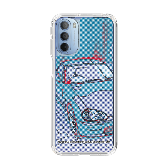 スリムプロテクションケース［ SUZUKI - CAPPUCCINO Halftone - Blue ］