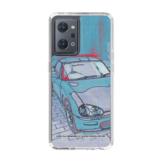 スリムプロテクションケース［ SUZUKI - CAPPUCCINO Halftone - Blue ］