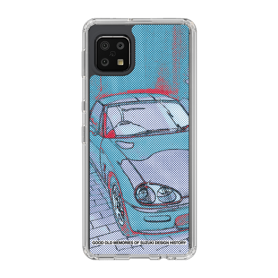 スリムプロテクションケース［ SUZUKI - CAPPUCCINO Halftone - Blue ］