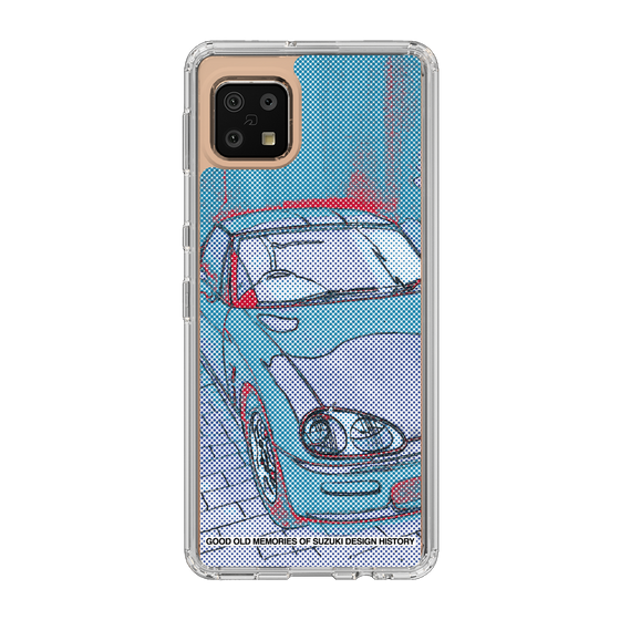 スリムプロテクションケース［ SUZUKI - CAPPUCCINO Halftone - Blue ］