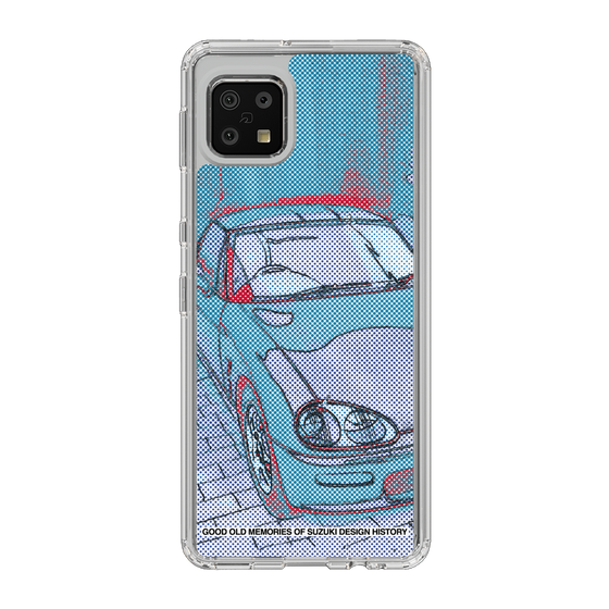 スリムプロテクションケース［ SUZUKI - CAPPUCCINO Halftone - Blue ］