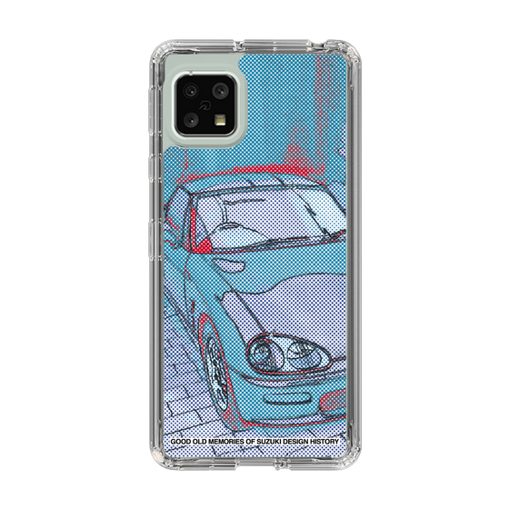 スリムプロテクションケース［ SUZUKI - CAPPUCCINO Halftone - Blue ］