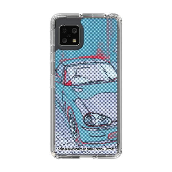 スリムプロテクションケース［ SUZUKI - CAPPUCCINO Halftone - Blue ］