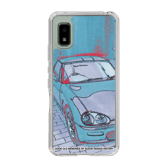 スリムプロテクションケース［ SUZUKI - CAPPUCCINO Halftone - Blue ］